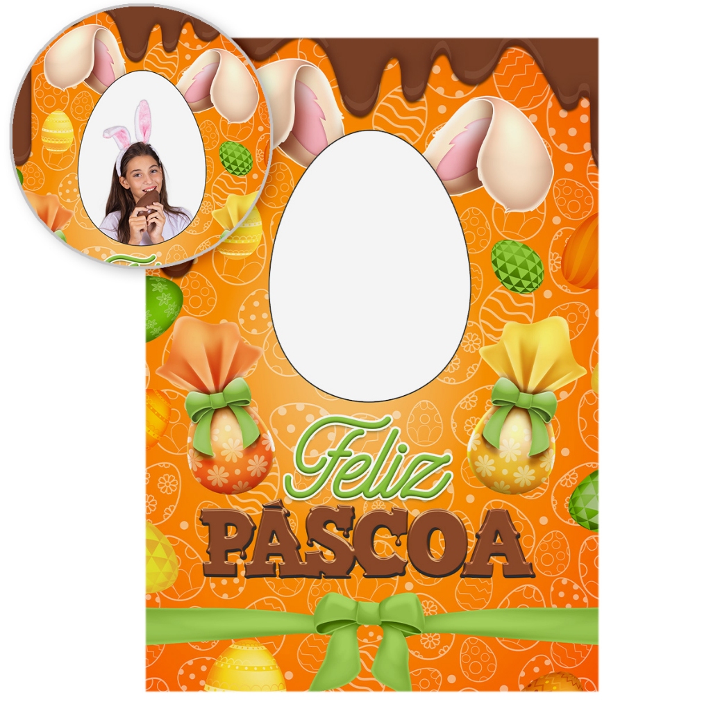 Painel Retangular Vazado Páscoa Lateral Interativo Sublimado Em Tecido 1,50x2,20 em Oferta na Shopee