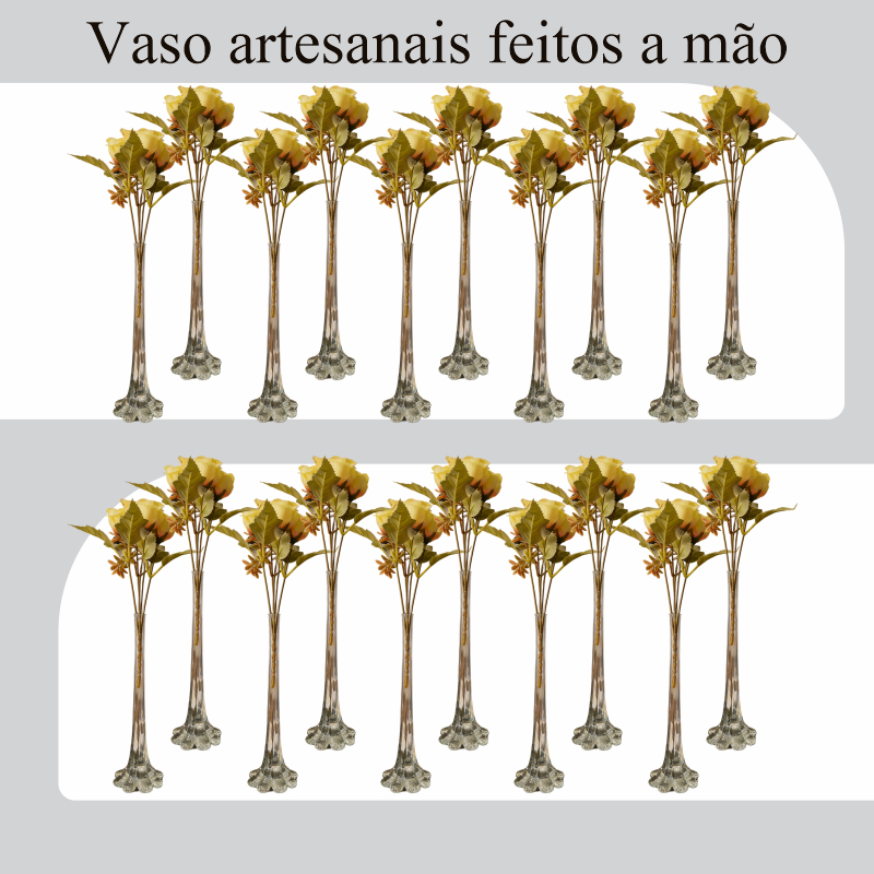 20 Vasos Solitários de Vidro para Centro de Mesa Festa Casamento 25cm Altura em Oferta na Shopee