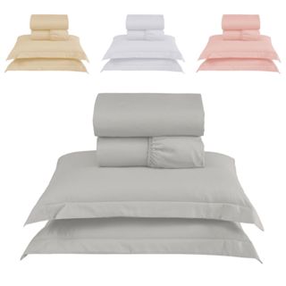 Jogo de Cama Casal Percal 300 Fios 100% Algodão Acetinado 4 Peças – BF Colchões em Oferta na Shopee