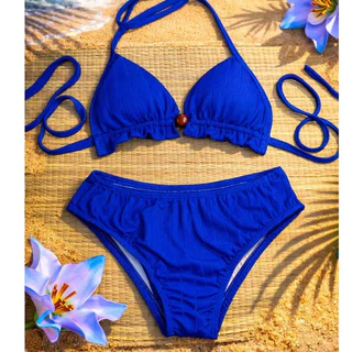 Biquini Infantil Bloguerinha Hot Pants Cos Alto Canelado TAM 8-10