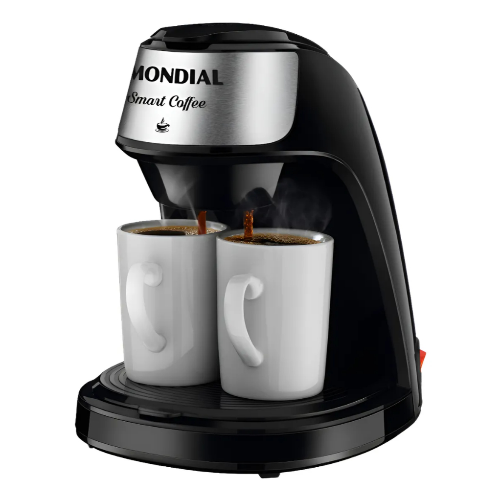 Cafeteira Elétrica Mondial Smart Coffe 500W C-42-2X-BI Preto/Inox - 220V