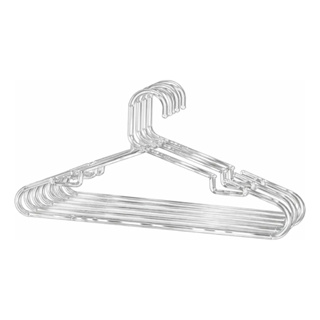 30 Cabides Cristal Transparente Premium Acrílico 9mm Reforçado Ideal para Closet Moderno em Oferta na Shopee