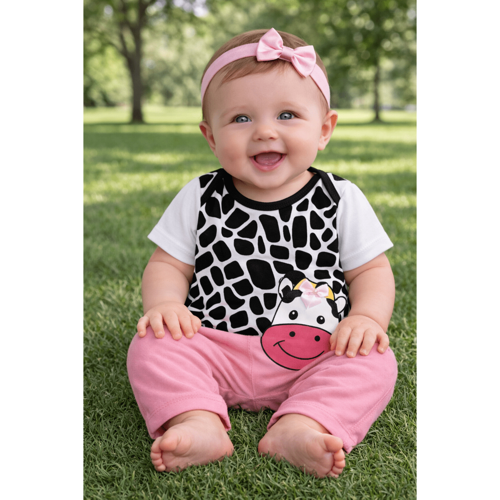 Conjunto Menina e Menino Body Infantil Bebe Estampa Animais Recem Nascida Estiloso Super Confortavel