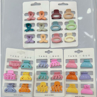 1Kit com 6 Piranhas/ Presilhas minis Prendedores para Franja de Acrilicos Coloridos em Oferta na Shopee