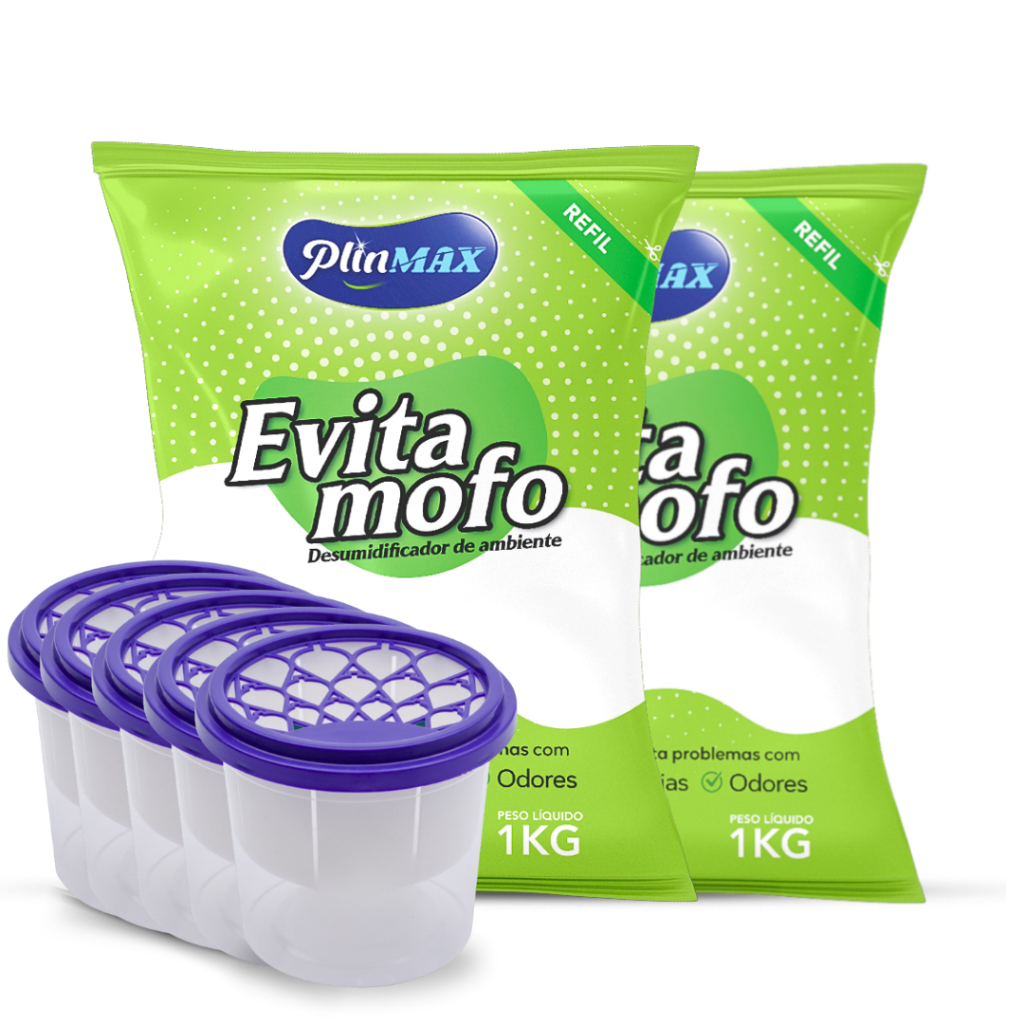 Evita mofo de Calcio 1 unidades + 5 potes Desumidificadores em Oferta na Shopee