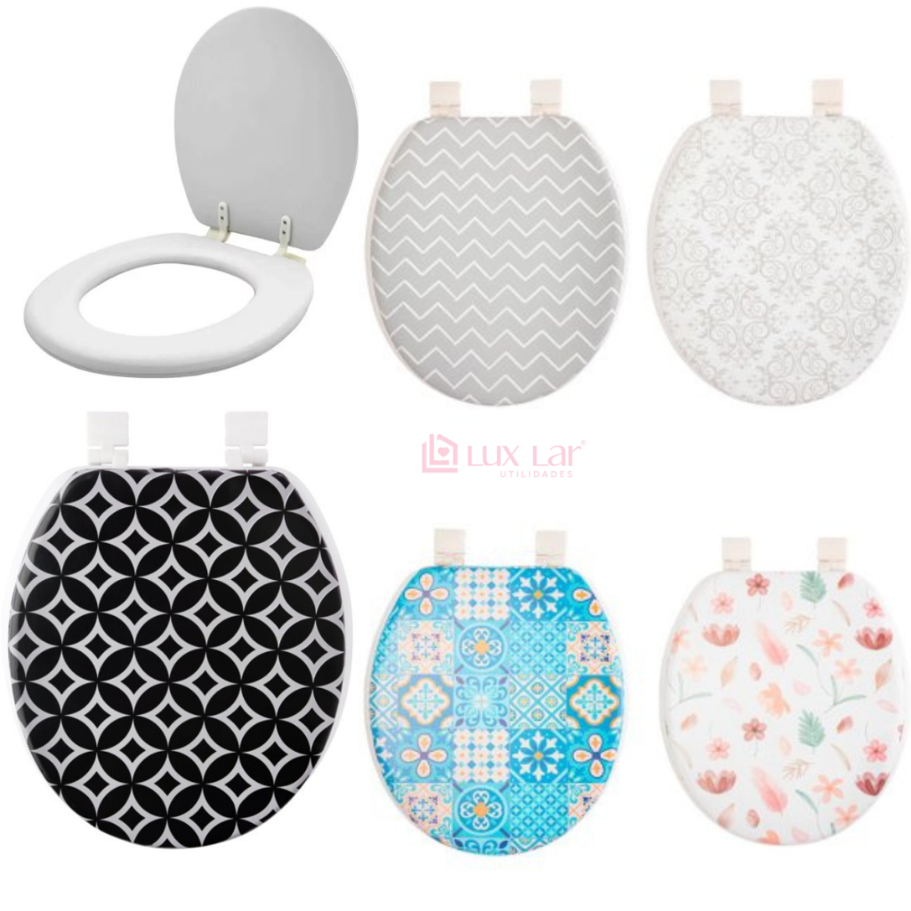 Assento Sanitário Almofadado Tampa de Vaso Oval Redondo Universal