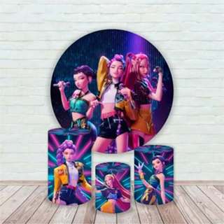 Trio Capas Cilindro + Painel Veste Fácil Tema  Guerreias do K-pop | Envio Rápido em Oferta na Shopee
