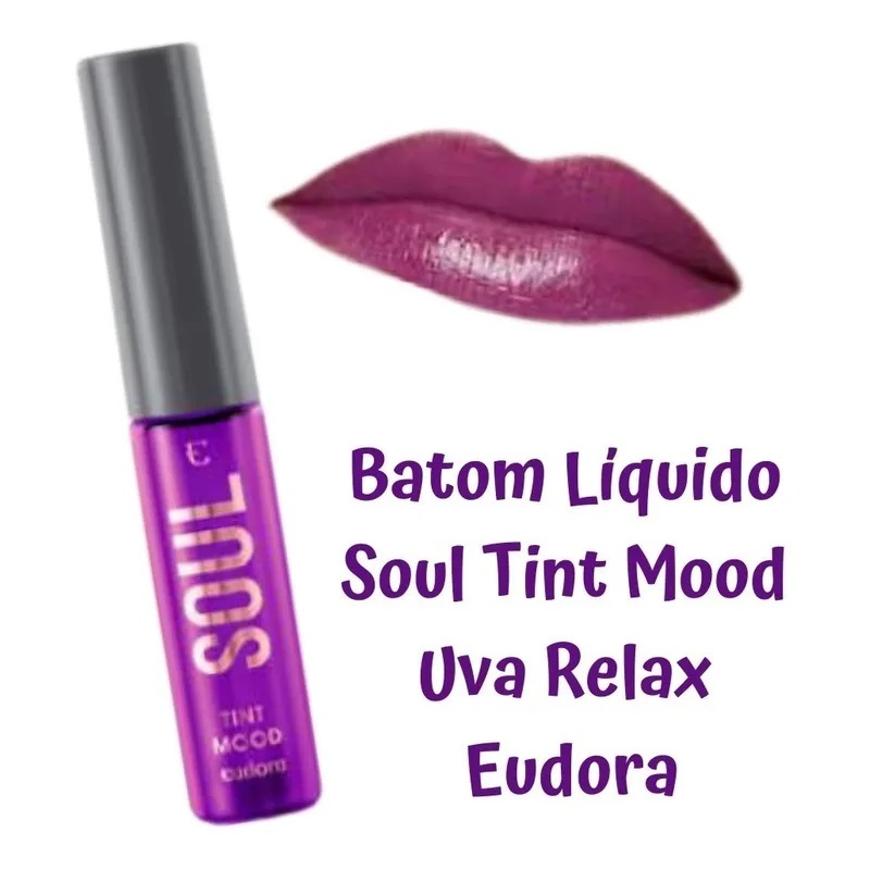 Eudora Lip Tint  Batom Líquido SOUL Tint Mood Uva Relax