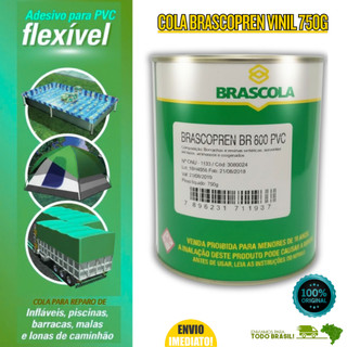 Cola Brascopren Vinil 750G Brascola Para Reparos em Piscina Lona E Toldos Oferta Premium Resistente