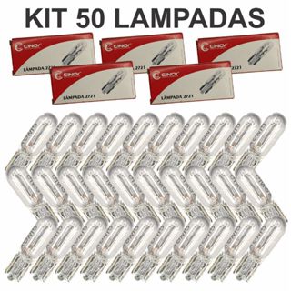 Kit 50 Lampadas T5 1,2w Painel Pinguinho Esmagada Para Carro Moto em Oferta na Shopee