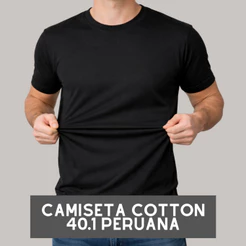 Camiseta Cotton 40.1 Peruana Algodão Elastano Masculino Lisa Premium