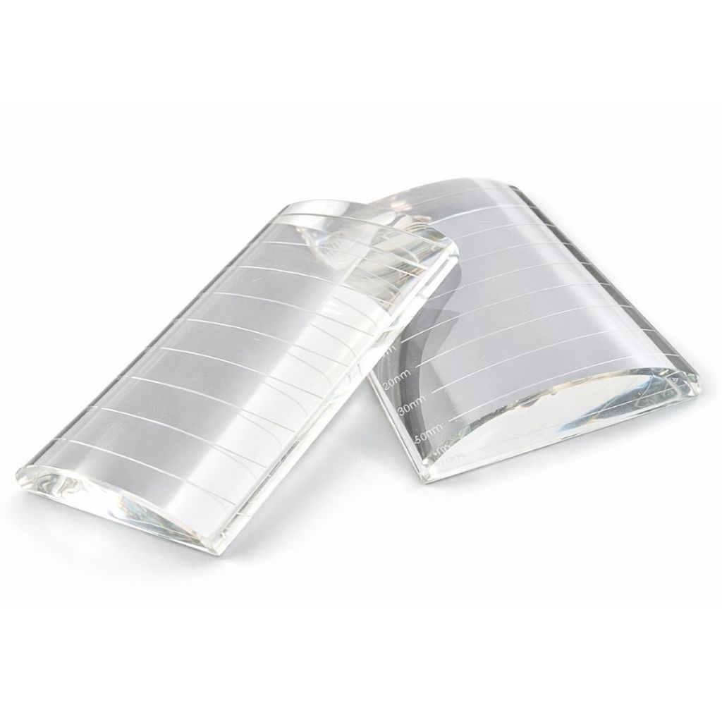 Placa Suporte Para Cilios E Cola Com Marcacao Vidro Curvado em Oferta na Shopee