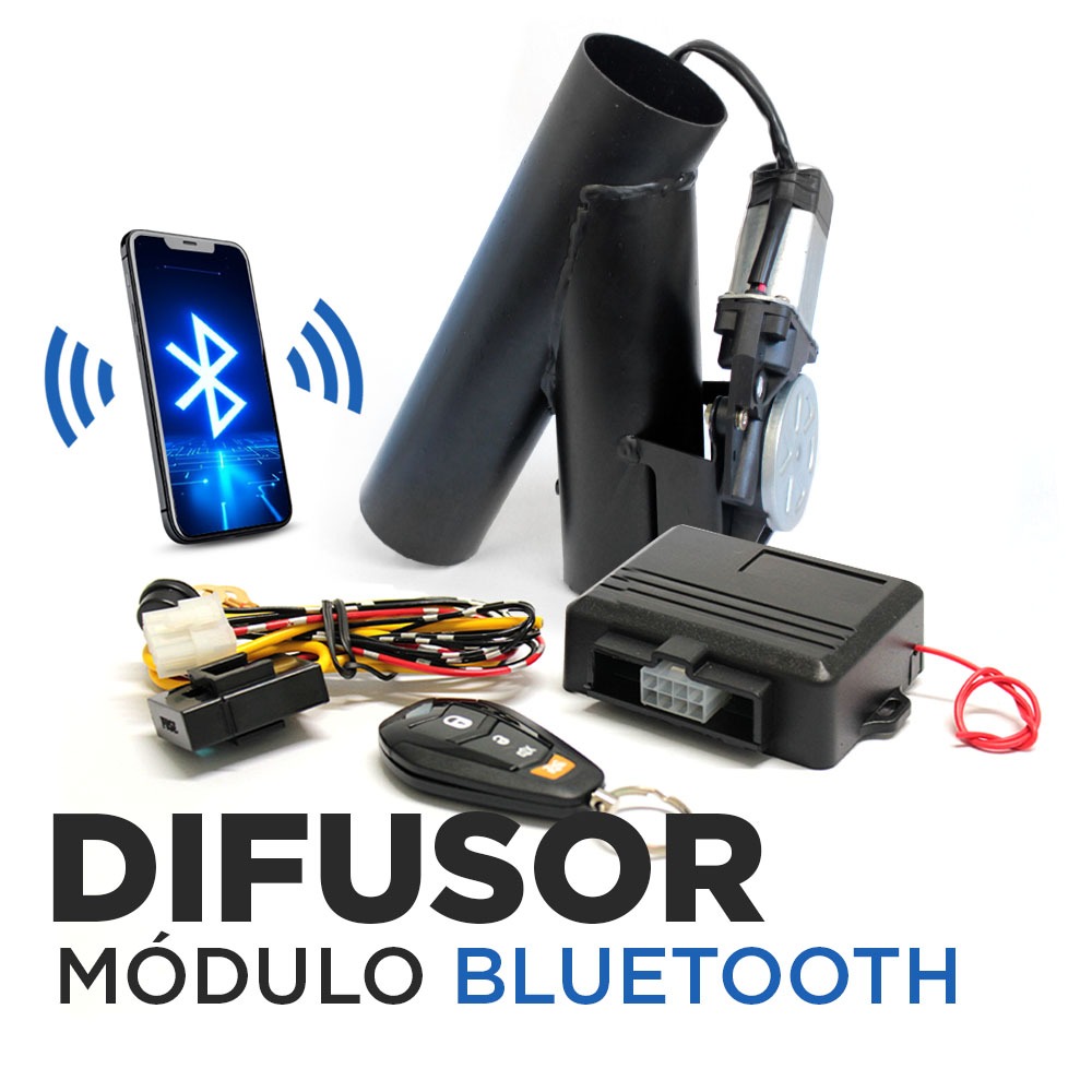 Difusor Escapamento Escape Eletrônico Universal Ronco Esportivo com Bluetooth Controle