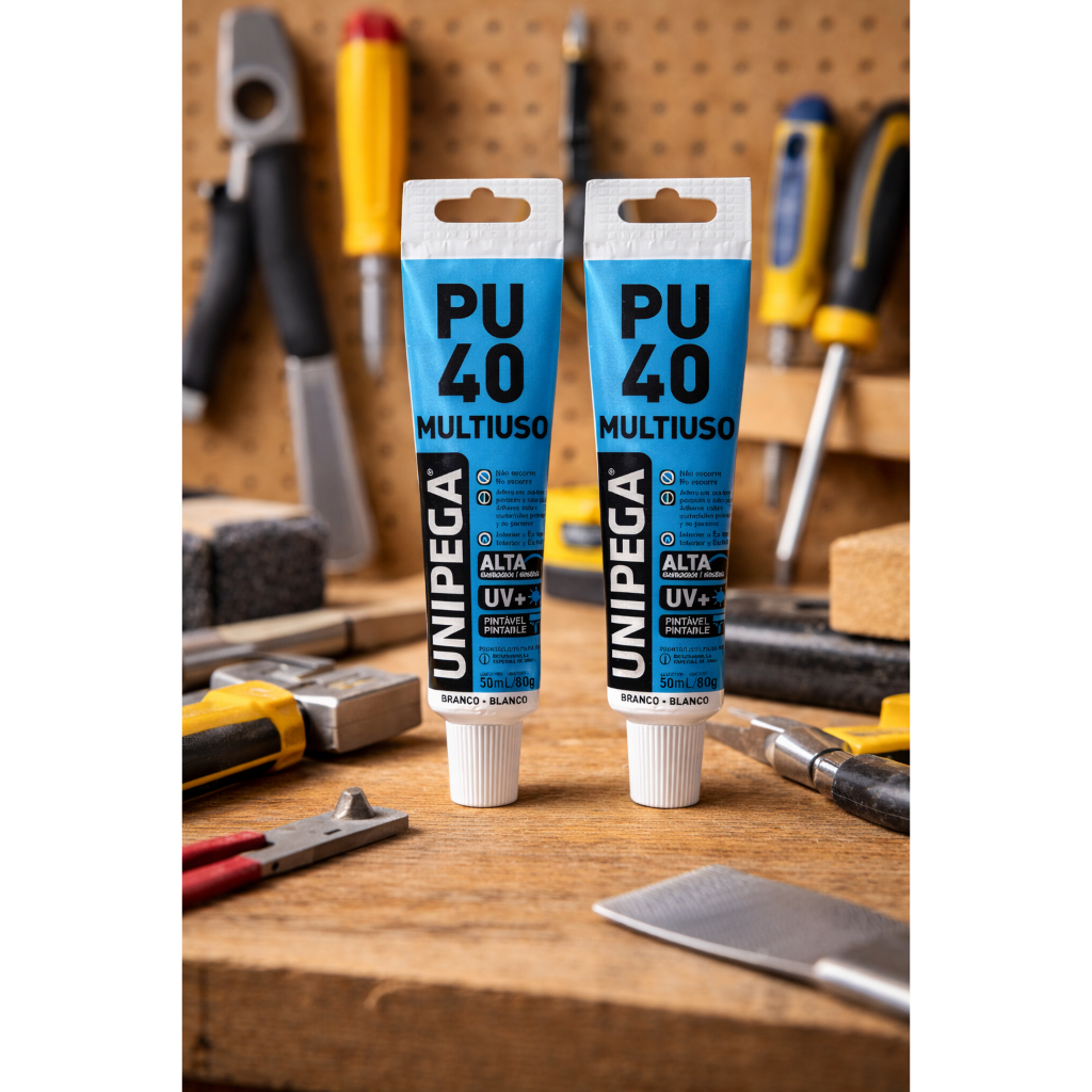 Cola Adesivo PU40 Selante 80g Vedação Reparos Silicone PU Profissional — imagem 2 de 2
