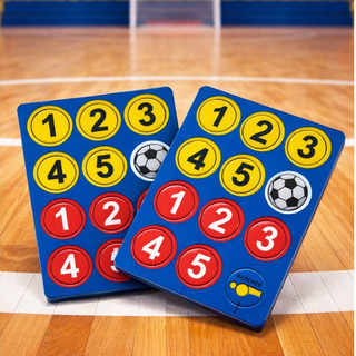 Kit Imãs Magneticos para prancheta tatica futsal 5 jogadores treinador Conjunto Numeros Botões para Prancheta Tatica