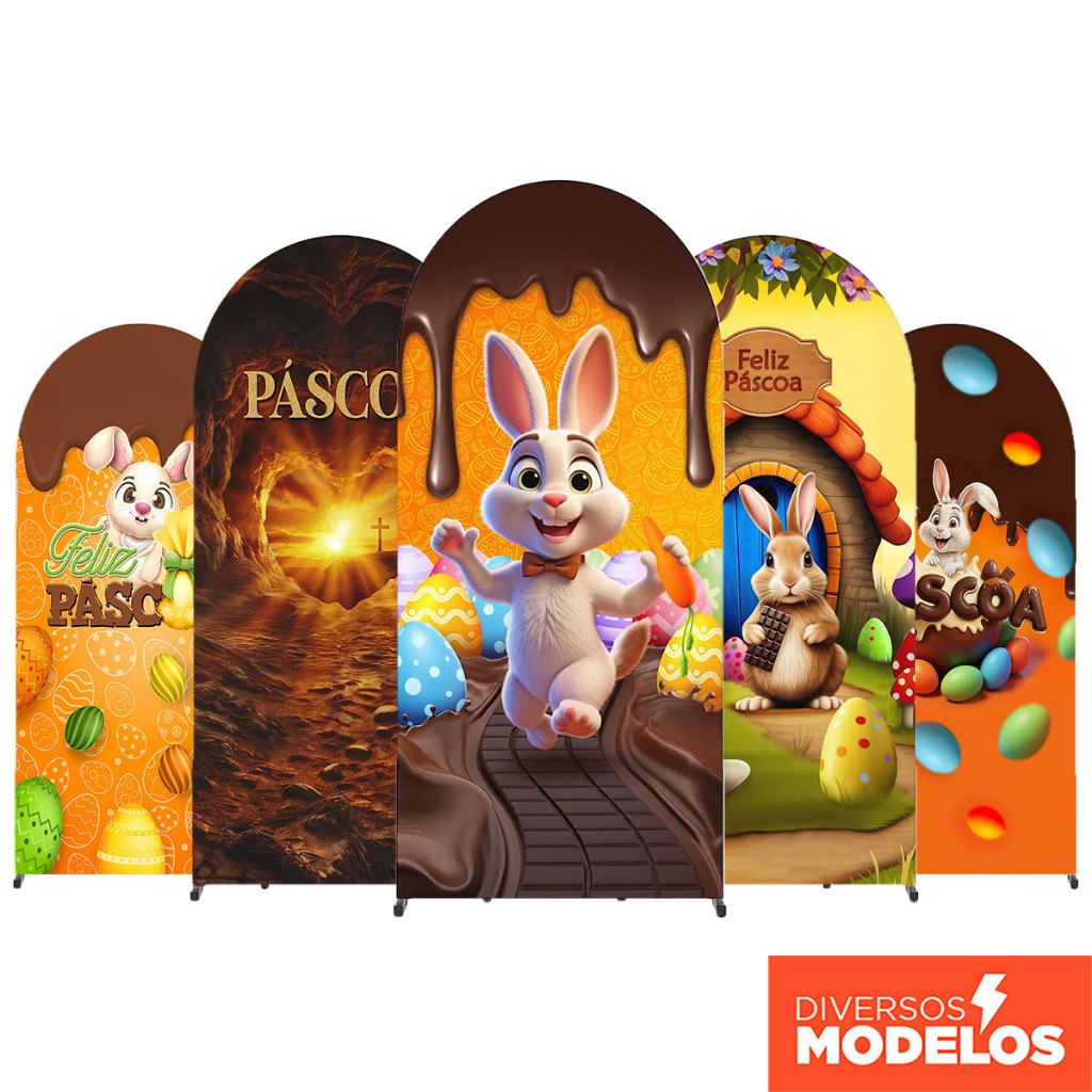 Painel Romano Decoração Páscoa Em Tecido Sublimado Com Elástico 2x1m Veste Fácil em Oferta na Shopee