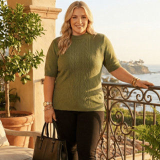 Blusa Plus Size Veste 48 ao 58 Modal Premium Tricô Trançado Tricot Moda Outono Inverno em Oferta na Shopee