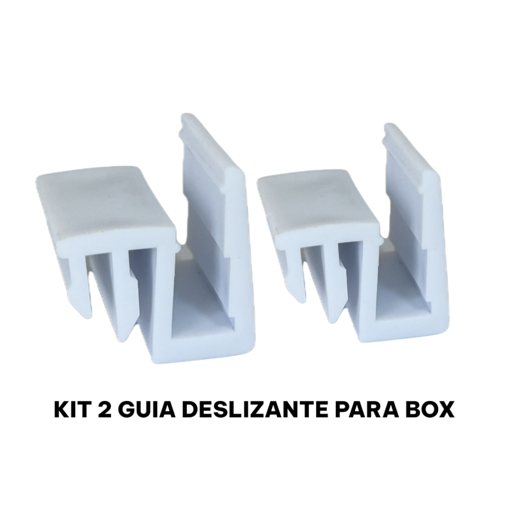 Kit 2 Guias tipo click para trilho de Porta Box De Vidro em Oferta na Shopee
