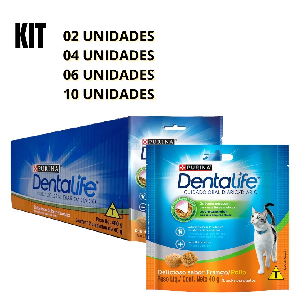 PETISCO GATO DENTALIFE PURINA NESTLÉ 40G KIT 02/04/06/10 UN PROMOÇÃO em Oferta na Shopee