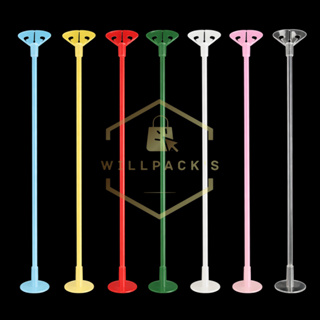 100 Unidades Base com Haste para Balão Colorido Com Dupla face Decoração, Festas em Oferta na Shopee