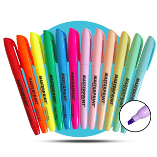 Kit 12 Canetas Marca Texto Masterprint (6 Tons Neons + 6 Pastéis) em Oferta na Shopee