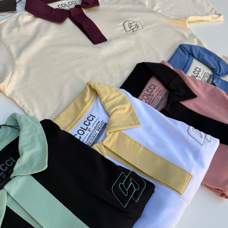 Cropped Feminino Colcci Gola Polo Estiloso Premium em Oferta na Shopee