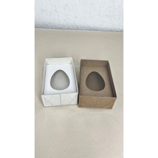 Caixa Mini Ovo de Páscoa 50g 10,5x6,5x3,5 cm para Ovo de Chocolate | Kraft / Branca MMFESTAS  253 em Oferta na Shopee