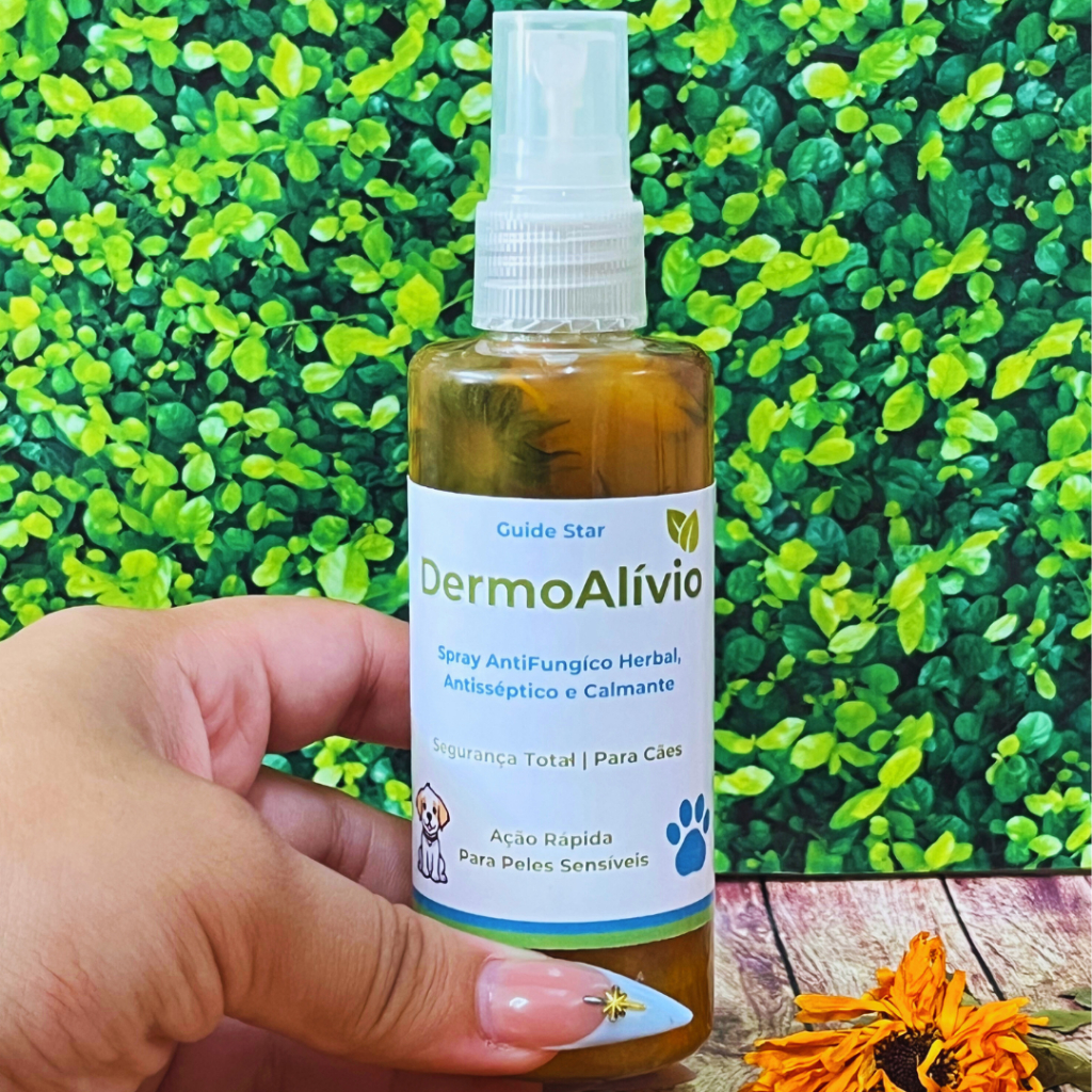 Spray 100% Natural Antifúngico Herbal, Antisséptico e Calmante para peles e pelos Cães e Gatos em Oferta na Shopee