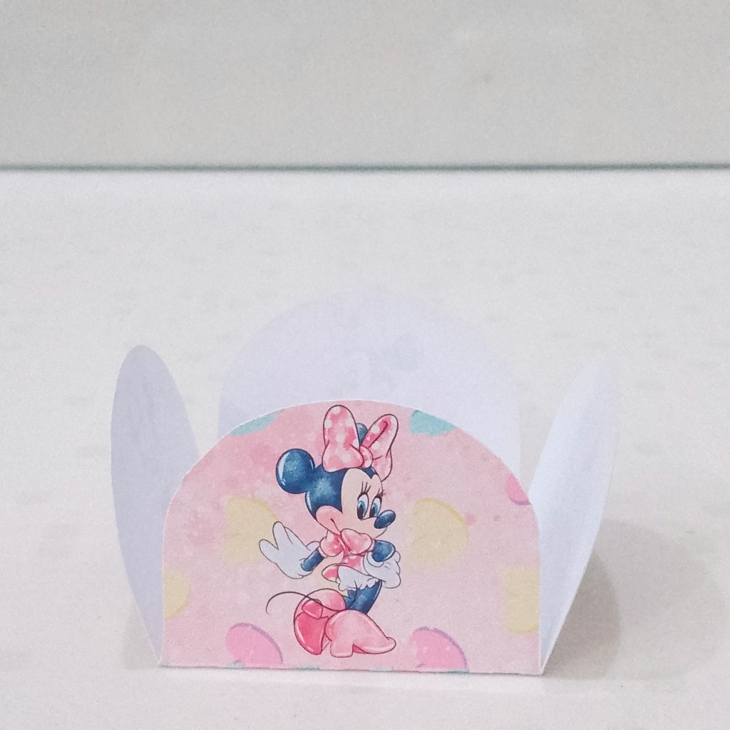 Forminha de Doces Minnie Rosa Aquarela Personalizada – Festa Infantil Lembrancinha Aniversário
