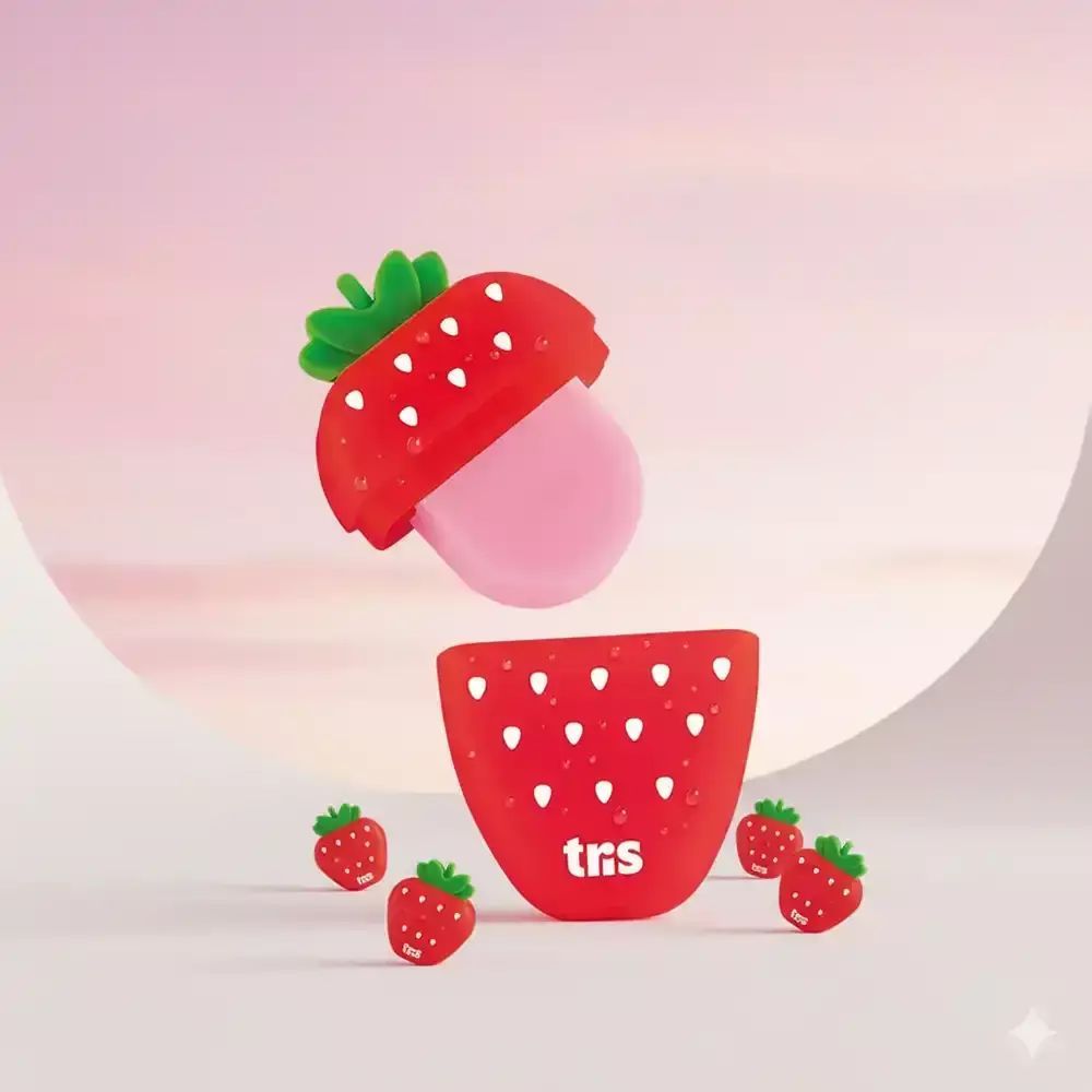 Borracha Cheirosa Morango TRIS | Holic Docinhos | Papelaria Infantil