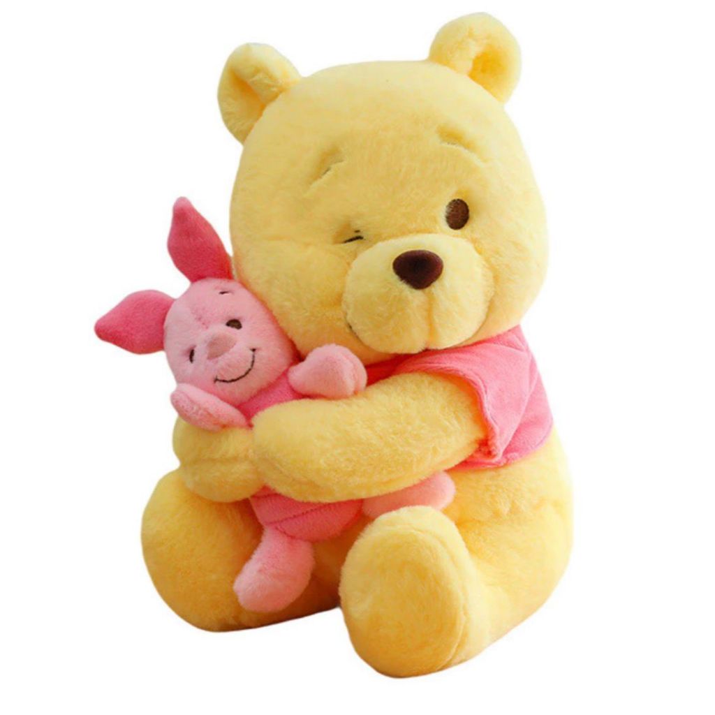 Pelúcia Ursinho Pooh 35cm Com Leitão 20cm - Turma Do Pooh Disney em Oferta na Shopee