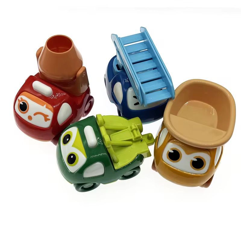 Kit 4 Carrinhos Baby com Fricção – Construção e Resgate • Coloridos e Educativos