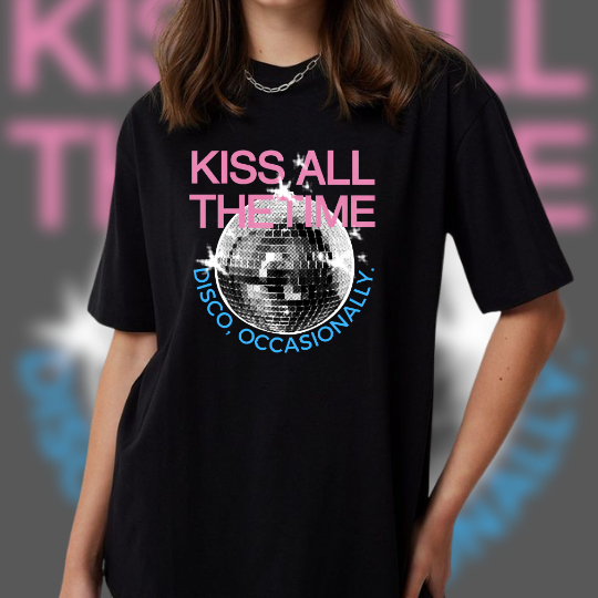 Tshirt Do Cantor Harry Styles "Kiss All the Time. Disco, Occasionally" l Internacional Música Pop Brasil  l 100% Algodão