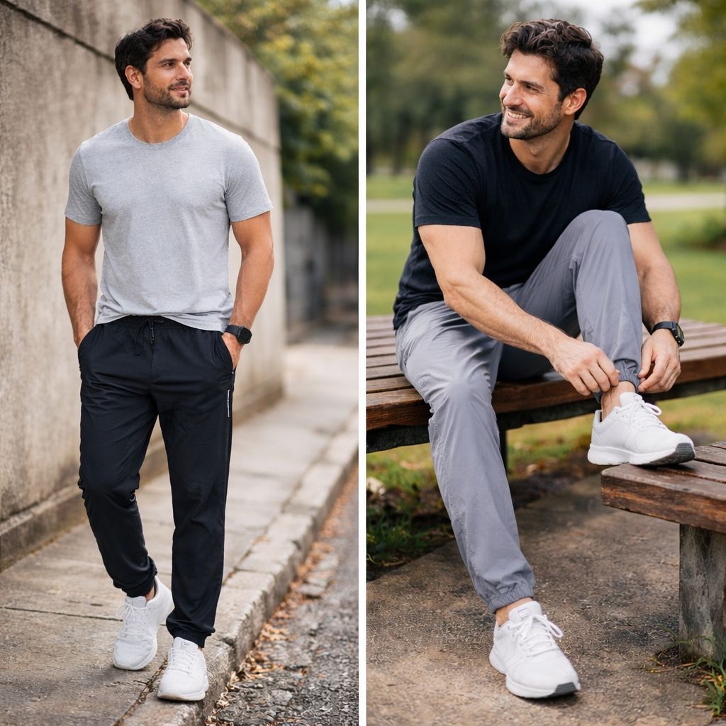 Calça Masculina Com Elastano e Para Academia Esportiva Fitness Slim Fit Jogger