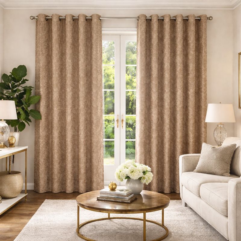 Cortina Jacquard Semi Blackout 4,00 x 2,80 Ilhós Cromados Premium