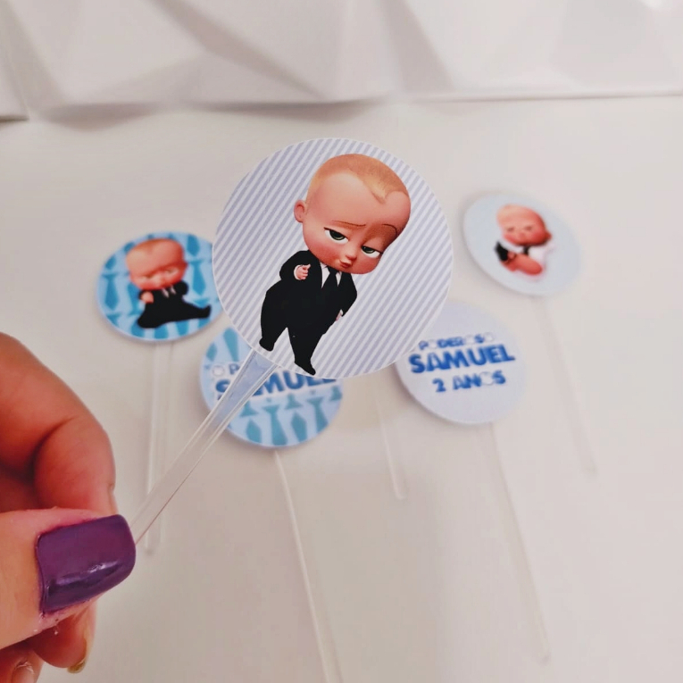 TOPPER DE DOCES OU CUPCAKE O PODEROSO CHEFINHO/O PODEROSO CHEFINHO PERSONALIZADOS/LEMBRANCINHA DE FESTA/ANIVERÁRIO