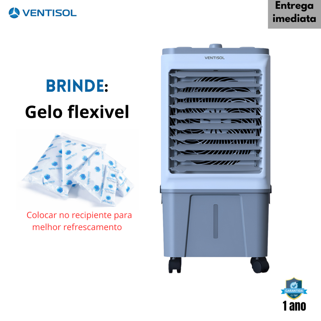 Imagem Climatizador Ar Frio Umidificador 16 I 9 Litros 127/220V Ventisol
