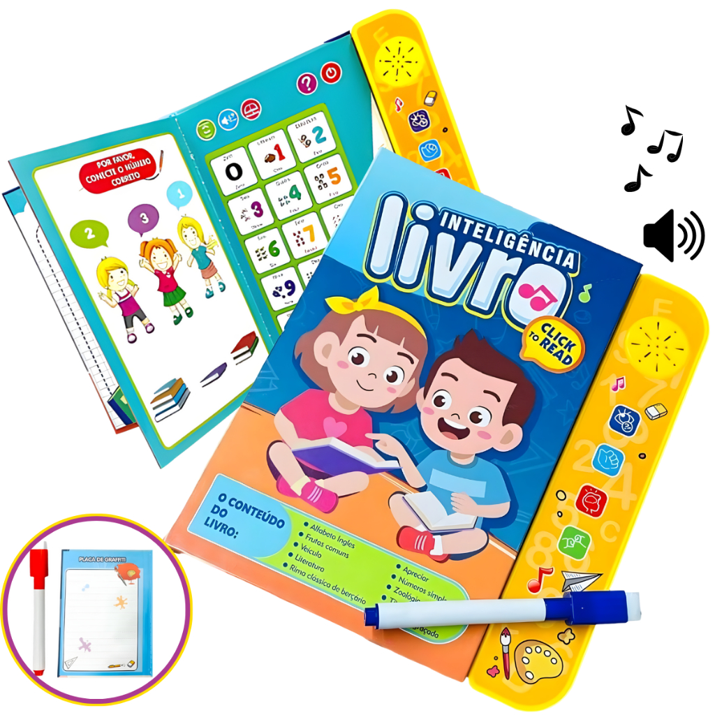 Livro Inteligente Infantil Educativo Interativo Sons Aprender Letras Inglês Português Livro Inteligente Infantil Educativo Interativo Sons Aprender Letras Inglês Português