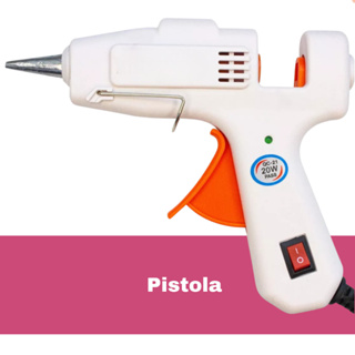 Pistola De Cola Quente Bivolt 110 / 220v com botão liga e desliga Artesanato Profissional 20W para Cola de 7mm em Oferta na Shopee