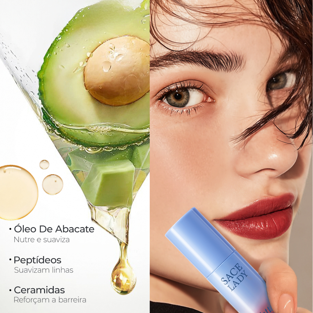 Gloss Labial Brilhante SACE LADY Não Pegajoso 16H Sem Transferência Brilho Vítreo