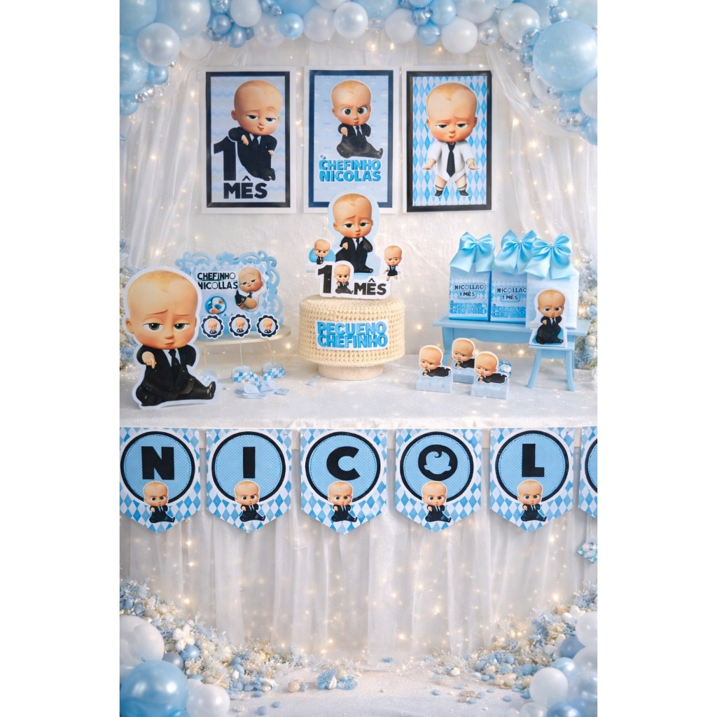 Kit Festa Poderoso chefinho/baby/  só um bolinho personalizado/mesversário aniversário/ Lembrancinha