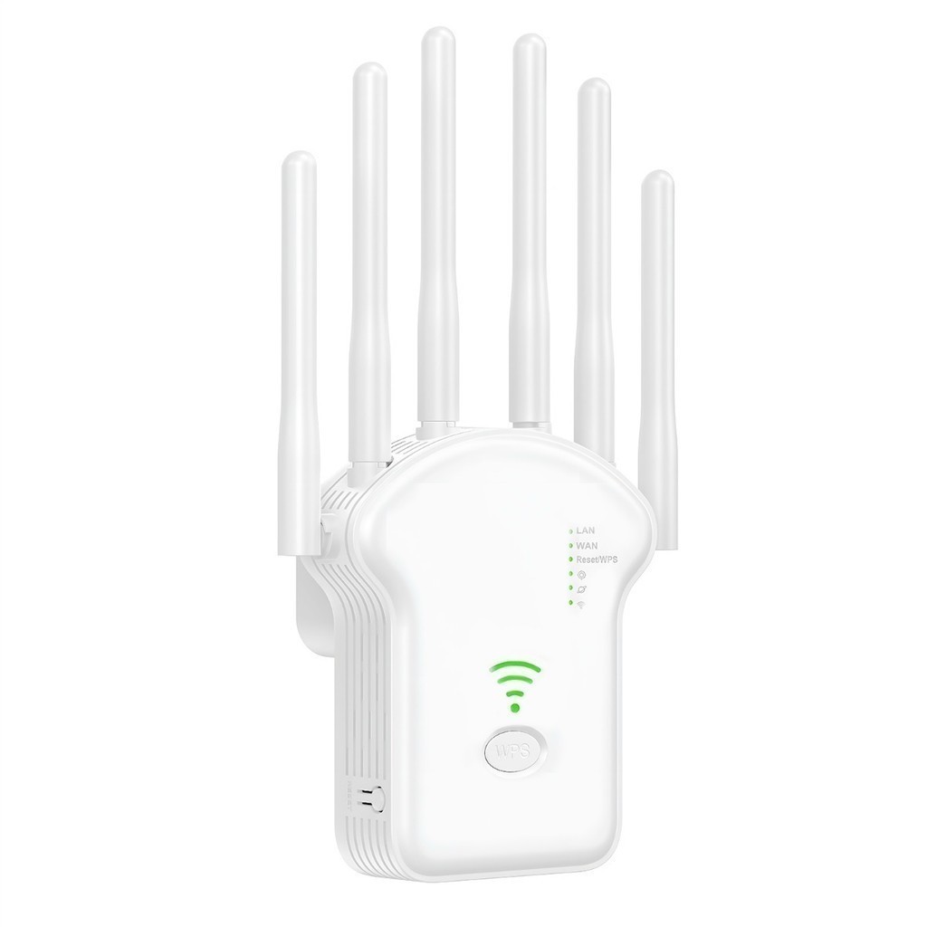 Repetidor Amplificador Wi-Fi 300Mbps 6 Antenas Longo Alcance 2800m²