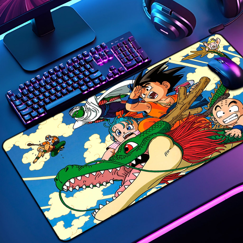 Mouse Pad DBZ Dragon Gamer XXL Antiderrapante Setup Speed Extra Grande Diversas Estampas E Tamanhos Borda Costurada