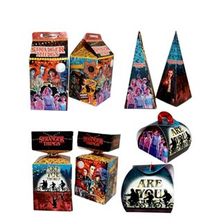 Stranger Things Decoração Stranger Things Kit Lembrancinhas Stranger Things 20 Caixinhas Festa Fácil em Oferta na Shopee