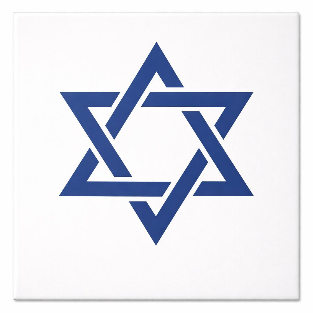 Azulejos Judaico Magen Estrela De Davi Sefarad Caixa Com 9 Peças De 15x15cm