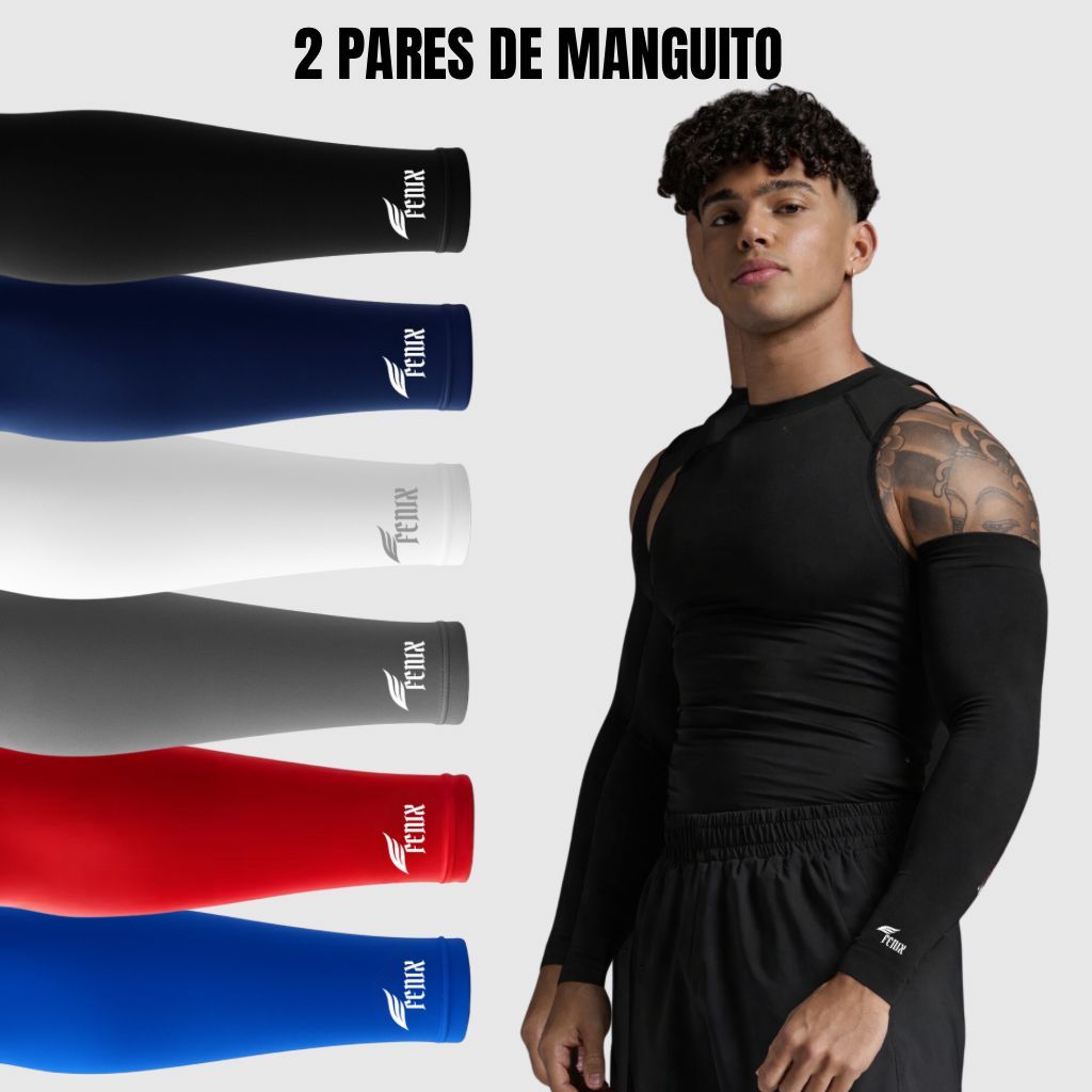 Kit 2 pares de Manguito Segunda Pele - Proteção Solar Manguito Vôlei