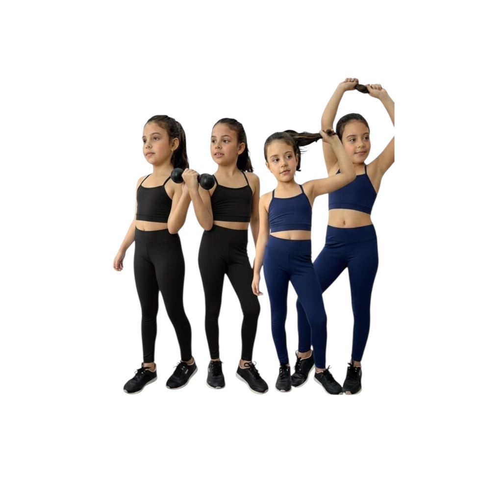Kit 2 Calça Legging Infantil Menina Tamanho do 2 Ao 12 legging suplex escolar De Alta Qualidade e conforto em Oferta na Shopee