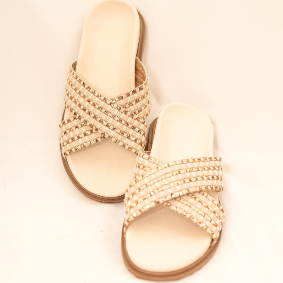 Sandália Birken Feminina Papete Brilho Strass Tendência Original MZ