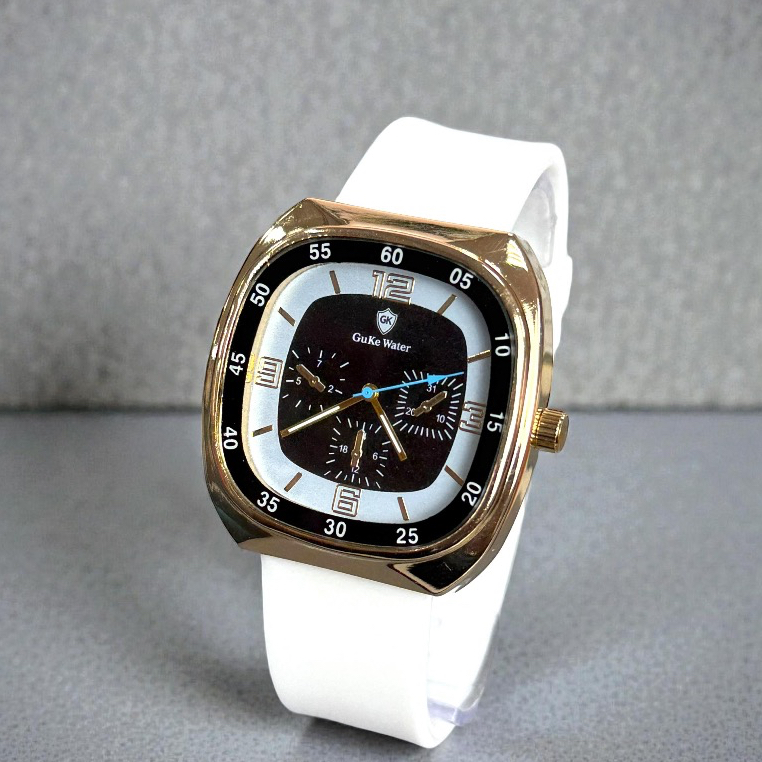 [BT01]Relógio Masculino Guke Wattr Chrono Square Sport | Design Quadrado | Pulseira de Silicone