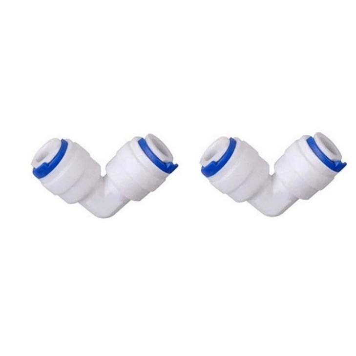 2X Conector Cotovelo União 1/4 para Mangueira Fina – Filtros e Purificadores